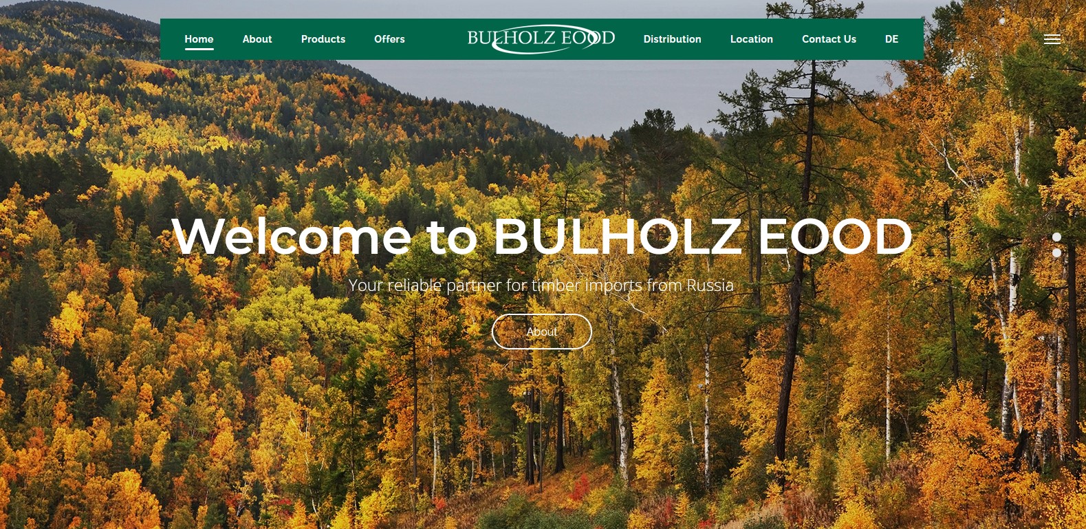 webseite für Holzlieferanten in Bulgarien